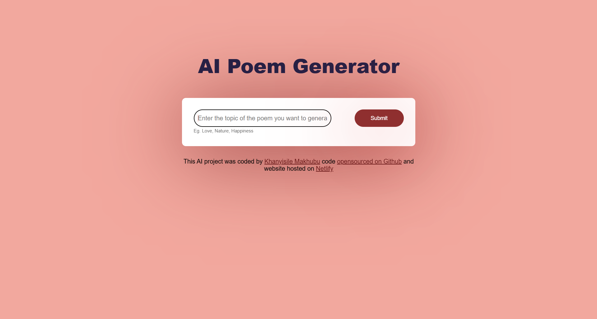 poem Generator